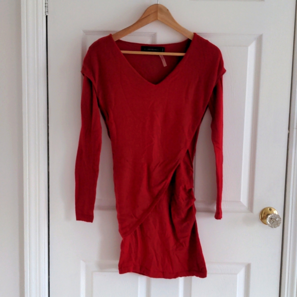 Stella & Jamie Red Sweater Tunic - Cashmere/Wool/Nylon Mix